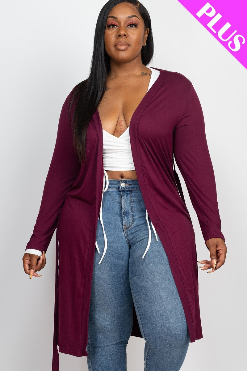 Long Sleeves Belted Cardigan – Styleclusive